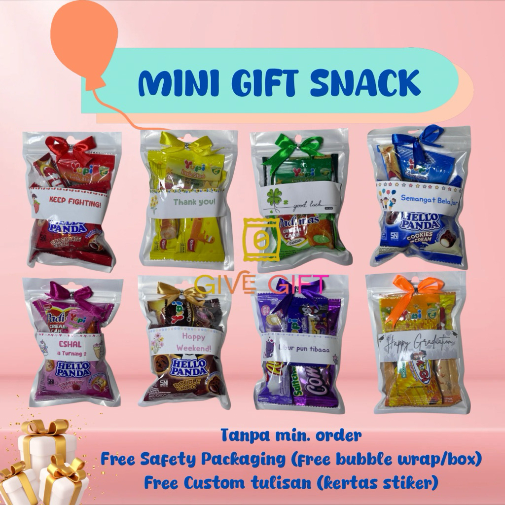 (PROMO) Mini Gift Snack / Mini Hampers / Mini Gift Snack Birthday / Mini Gift Snack Pouch / Mini Gif