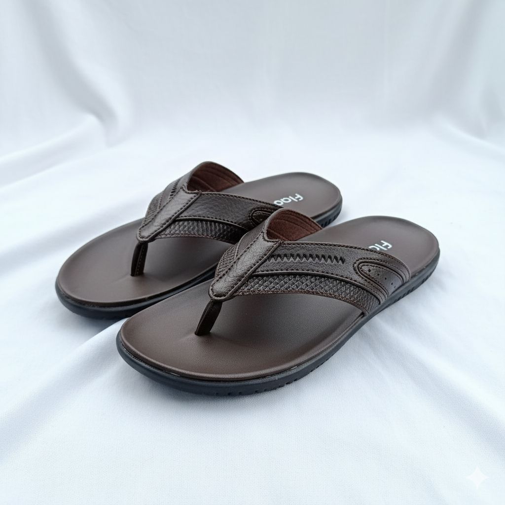 HOT PROMO Sandal Fladeo Laki-Laki Jepit Premium Elegan Kekinian / Sendal Kulit Pria Dewasa Casual Ke