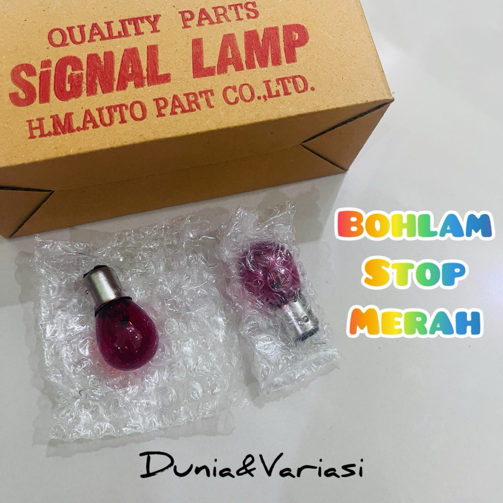 Bohlam Lampu Stop Warna Merah Universal Thailand