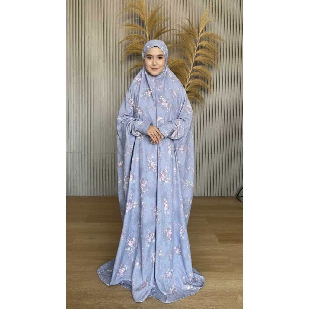 Mukena traveling motif|mukena motif bunga|mukenah traveling mini pouch|perlengkapan sholat - Nitaran