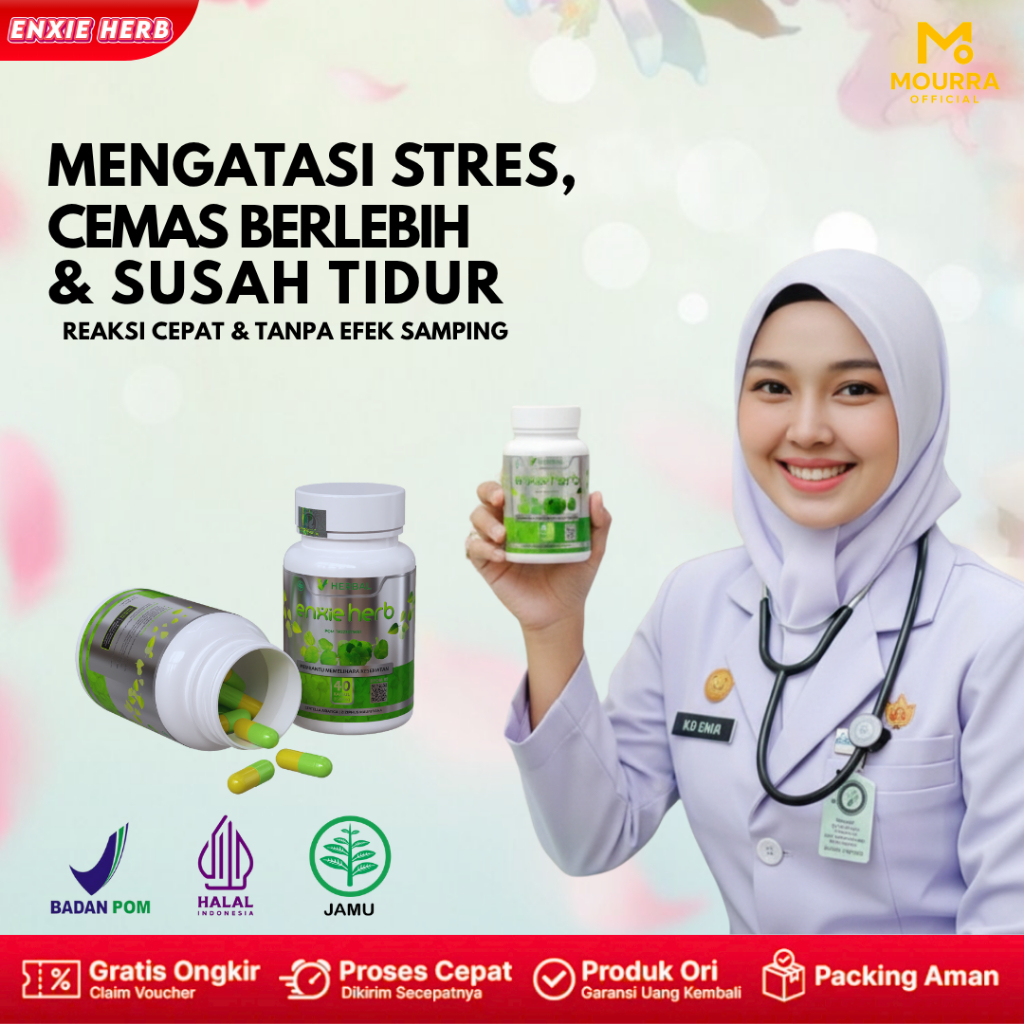 ENXIEHERB Obat Antidepresan Anti Depresi Anxiety Kecemasan Gerd Anxiety Insomnia Skizofrenia Bipolar