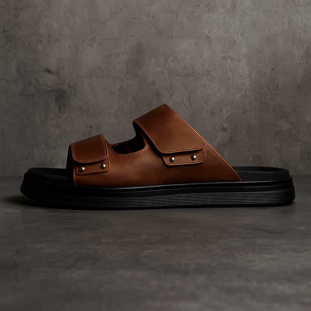 Vermont Cushion Series Zoe Berlin - Sandal Pria Docmart Footbed Slides Sendal Tali Kulit Cowok