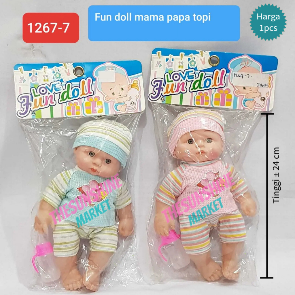Thesunshine Market - Mainan Funny Doll Nangis / Mainan Boneka Bayi Nangis / Boneka Bayi Dot