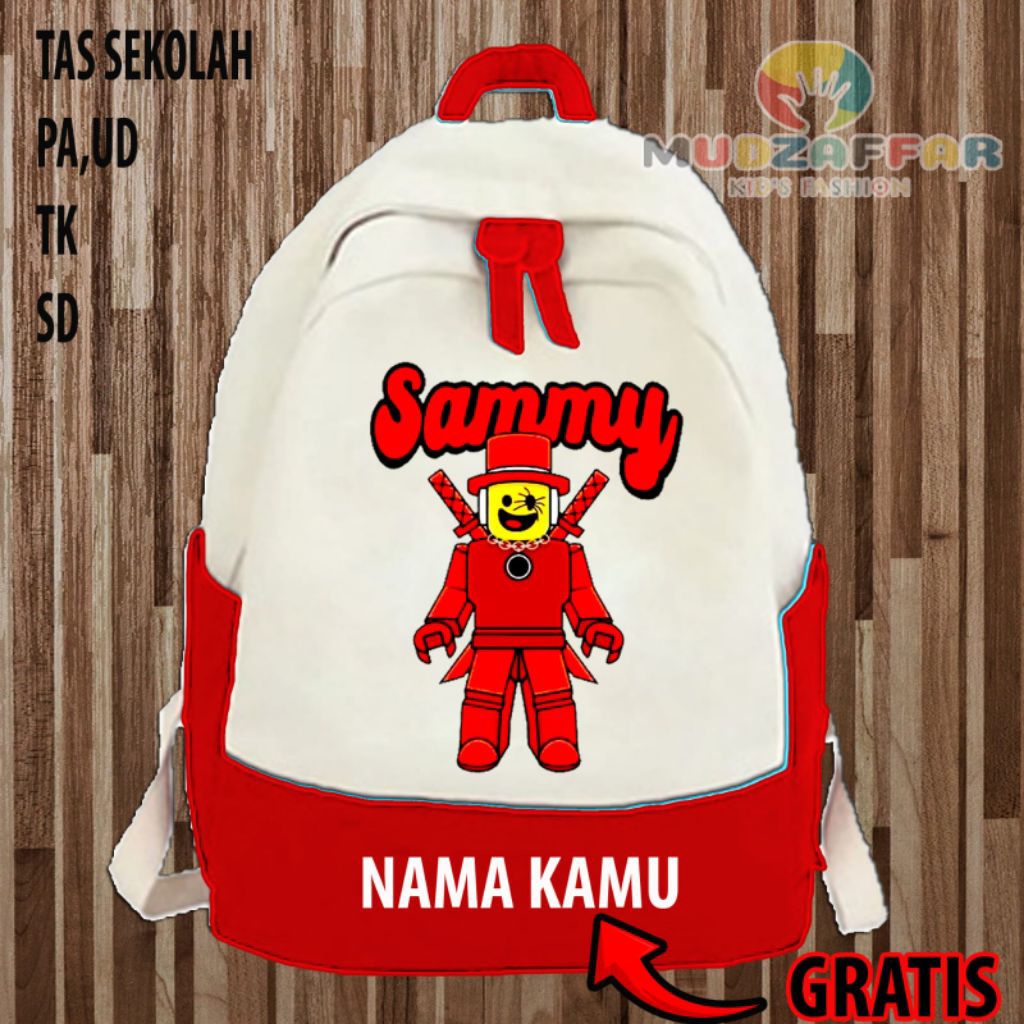 TAS RANSEL ANAK TK PAUD SD ROBLOX SAMMY KARAKTER TAS RANSEL RESLETING ANAK ROBLOX SAMMY