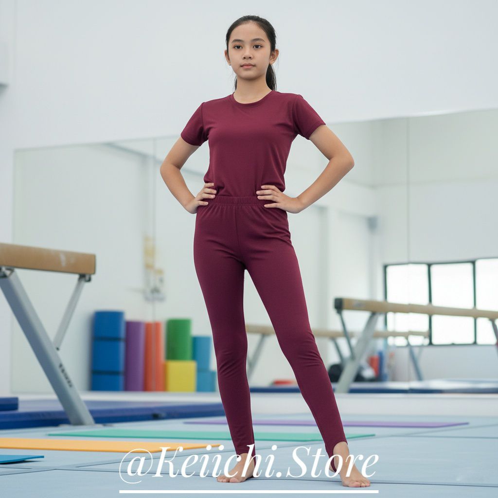 Celana Legging Wanita - Maroon| Size 27-28