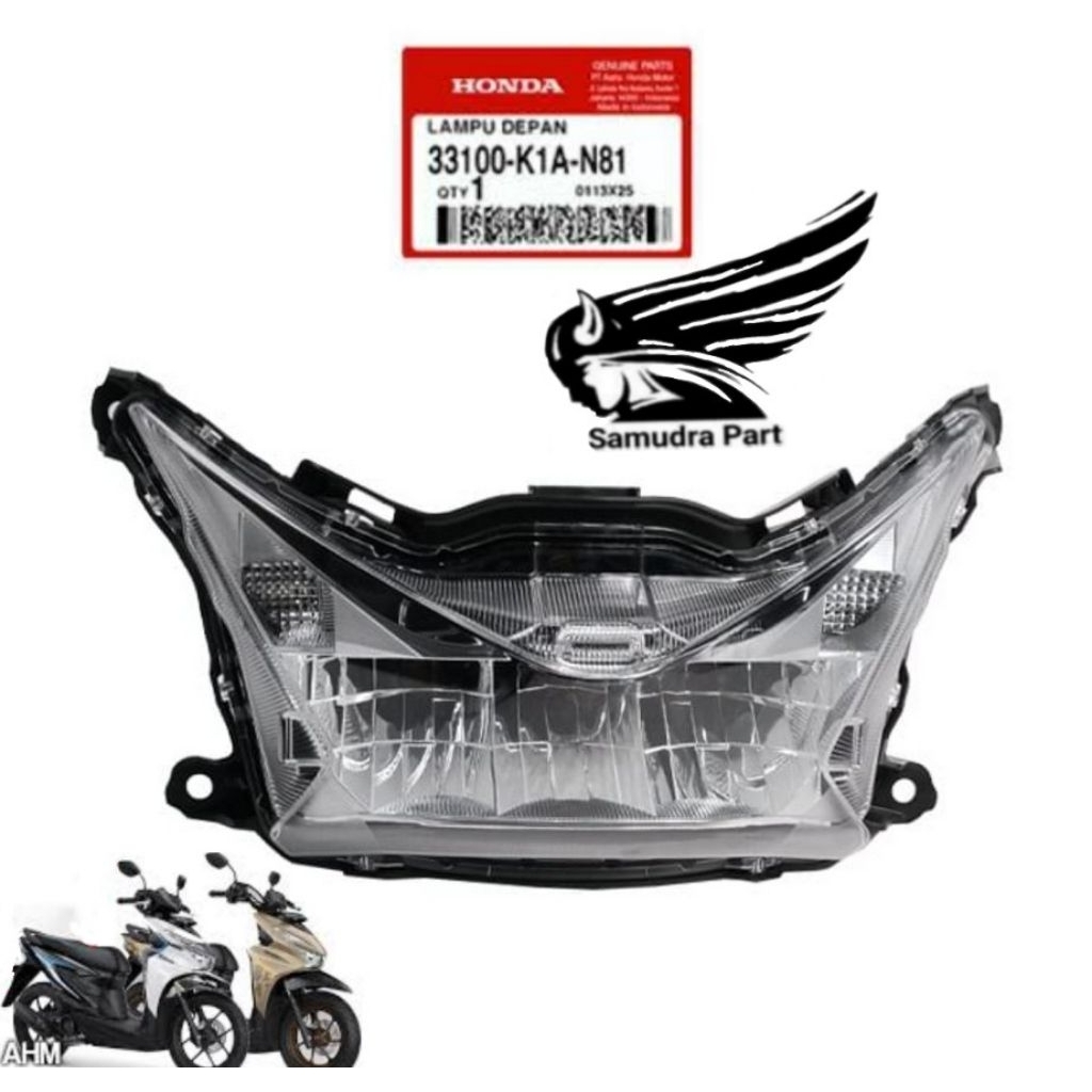 33100K1AN81 Reflektor lampu depan Beat Deluxe Beat Street terbaru original 33100K1AN01