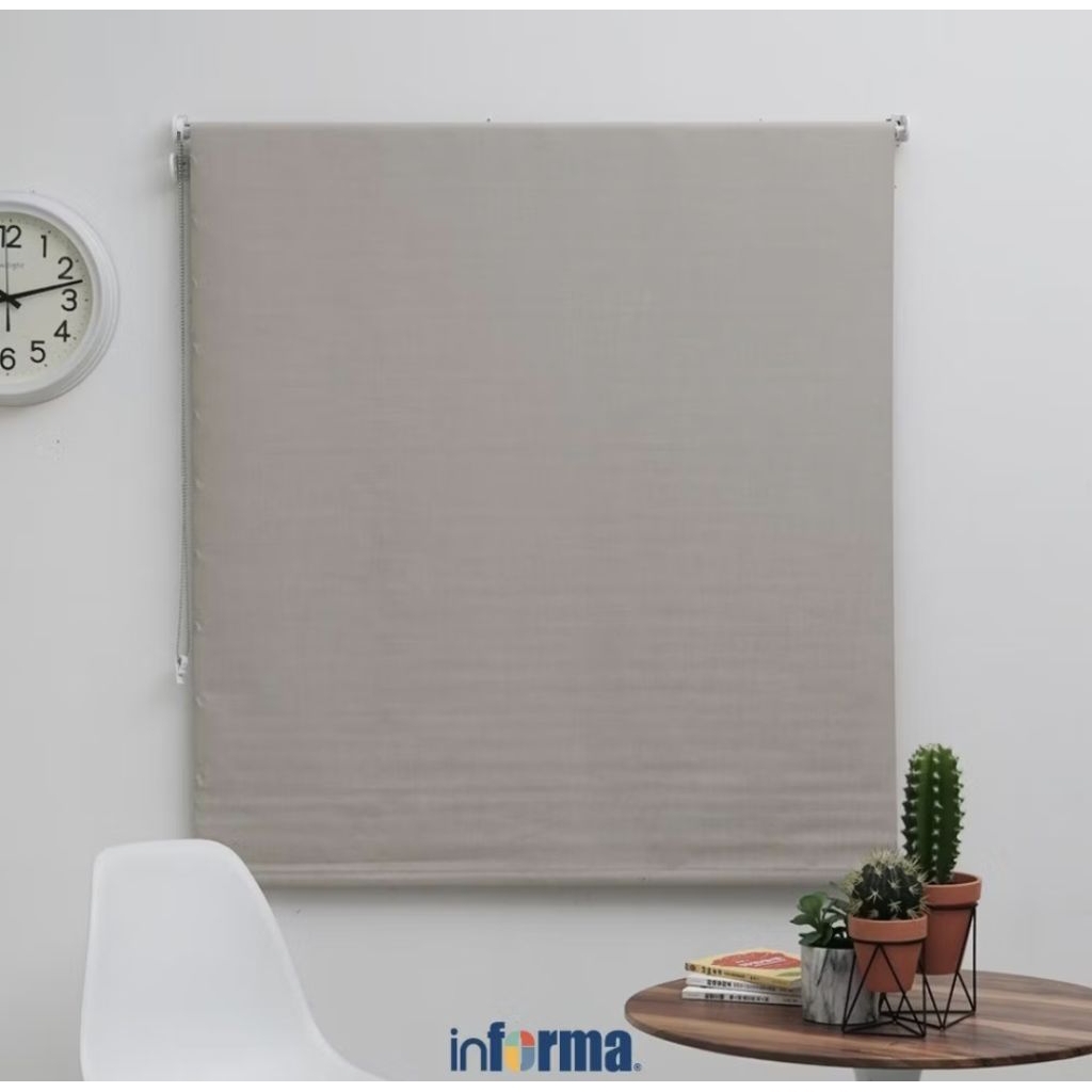 ROLLER BLIND PLAIN SOLID BROWN INFORMA