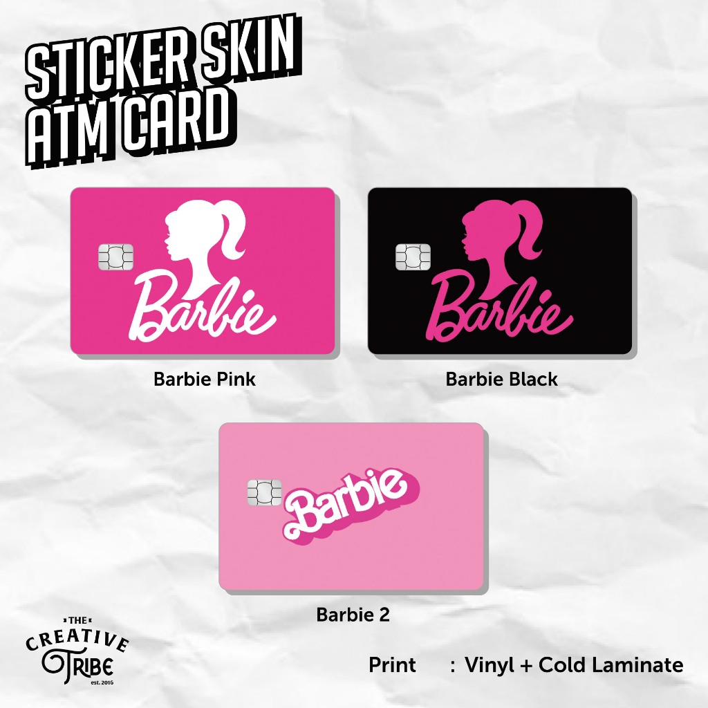 Sticker Skin Card Barbie - Vinyl ATM Debit Credit Etoll Kartun