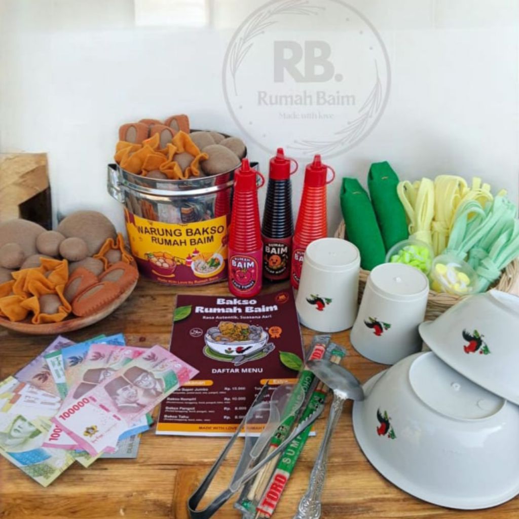 ISI 50 ITEM MAINAN BAKSO SET ABANG TUKANG BAKSO
