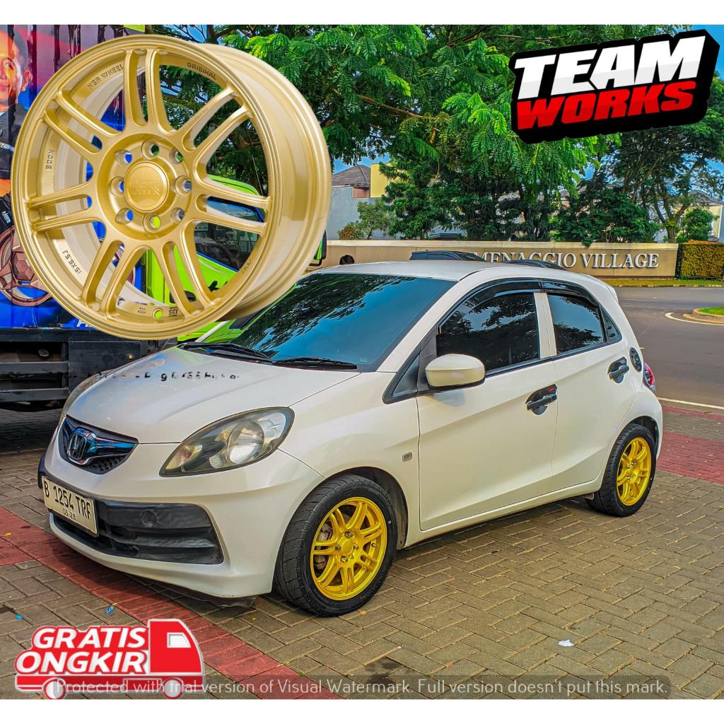 VELG MOBIL HSR BOON RING 15 LEBAR 65 ET42 COCOK BUAT MOBIL BRIO JAZZ IGNIS PELK RING 15 GOLD