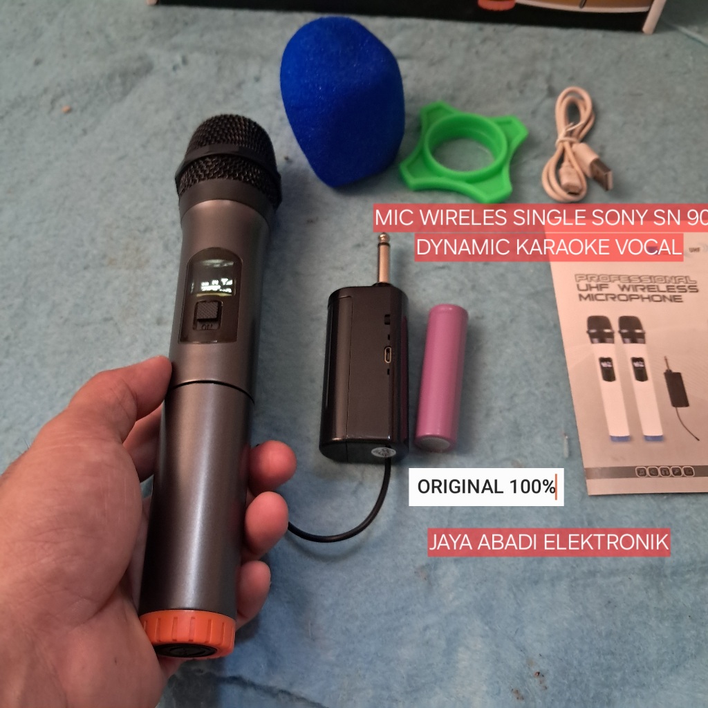 H30 SUPER MIC WIRELES SINGLE SONY SN 900 DYNAMIC KARAOKE VOCAL Microphone Wireles Resiver Mini MIK M