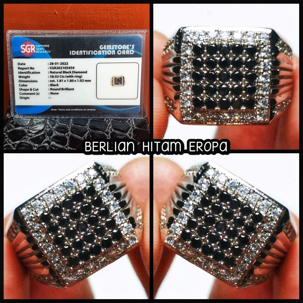 BATU BERLIAN HITAM STAMPEL HQ + MEMO LAB