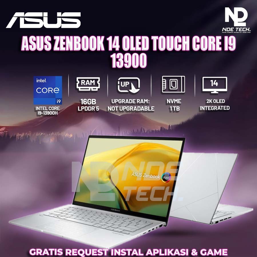 ASUS ZENBOOK 14 OLED TOUCH CORE I9 13900