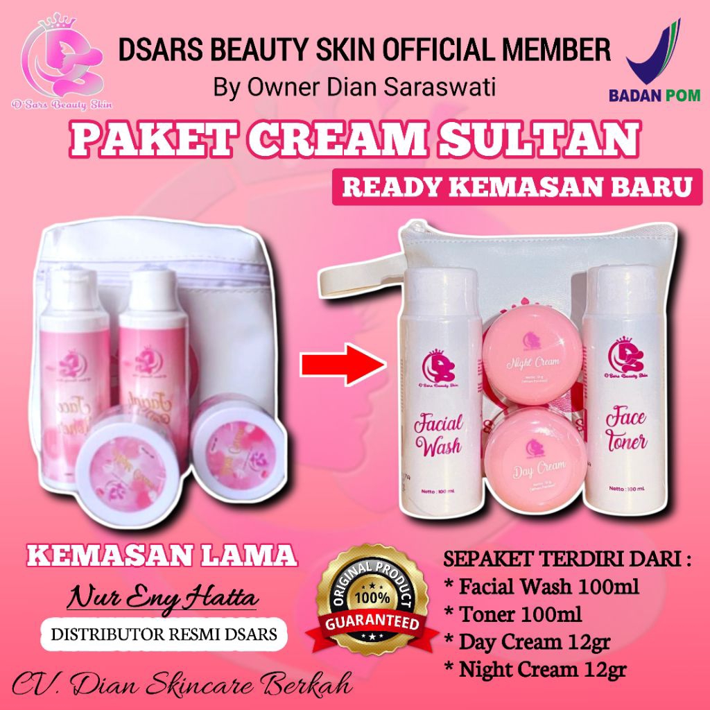 DIST J05 | Ready Paket Cream Sultan Dsars | Skincare Dsars By Owner Dian Saraswati
