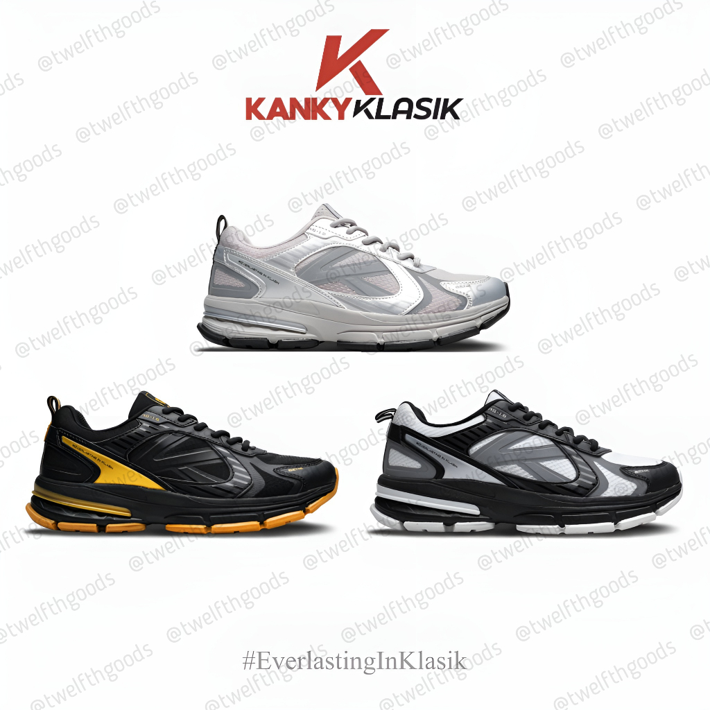 Sepatu Kanky Klasik Bene - Silver Black White Black Gold - Sneakers Casual Sport Pria Wanita Dewasa
