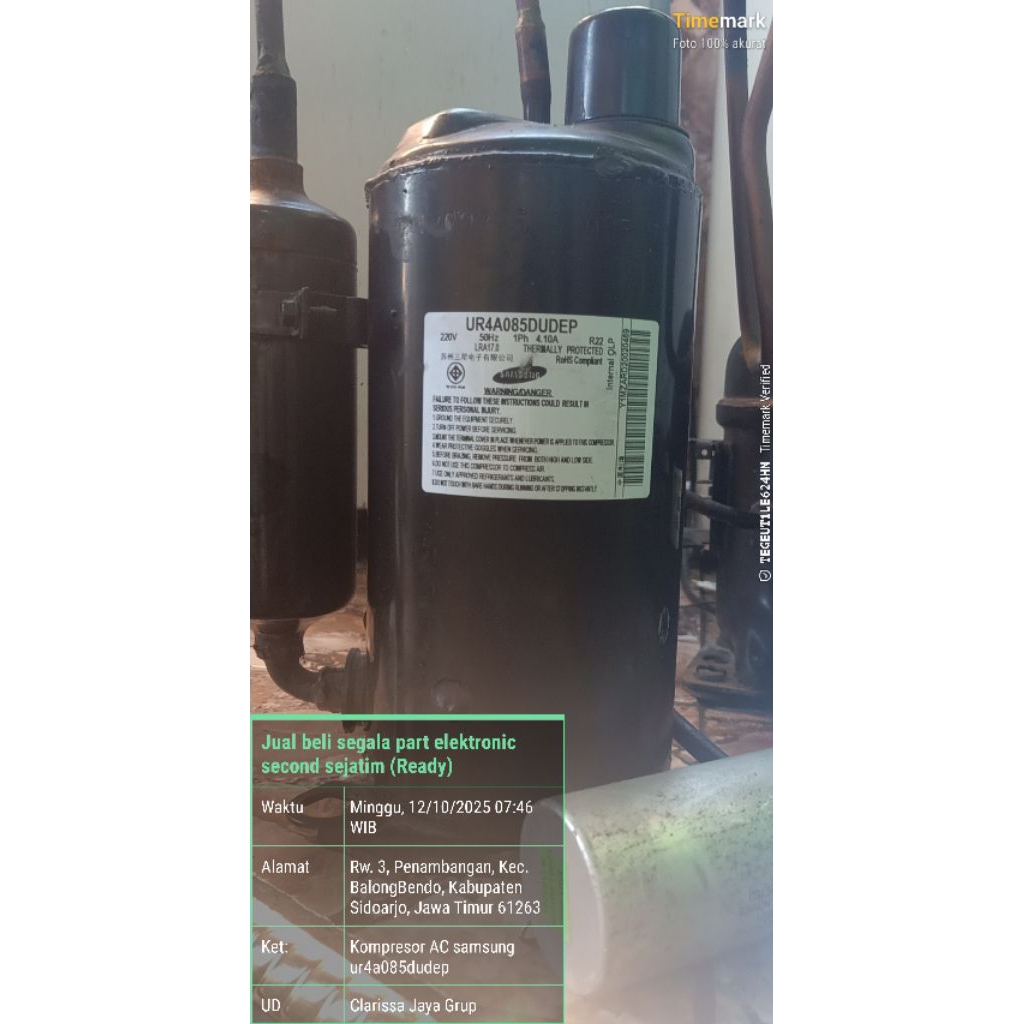 kompresor AC 1 pk Samsung ur4a085dudep