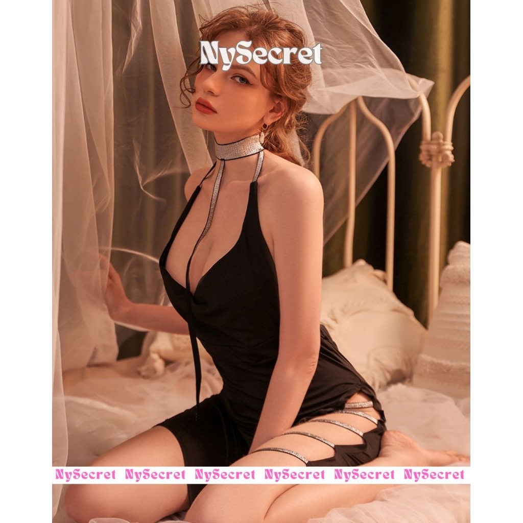 NySecret Sexy Bodycon Black Blink women Dress, Night Dress Party, Baju malam wankta, Clubbing Night 