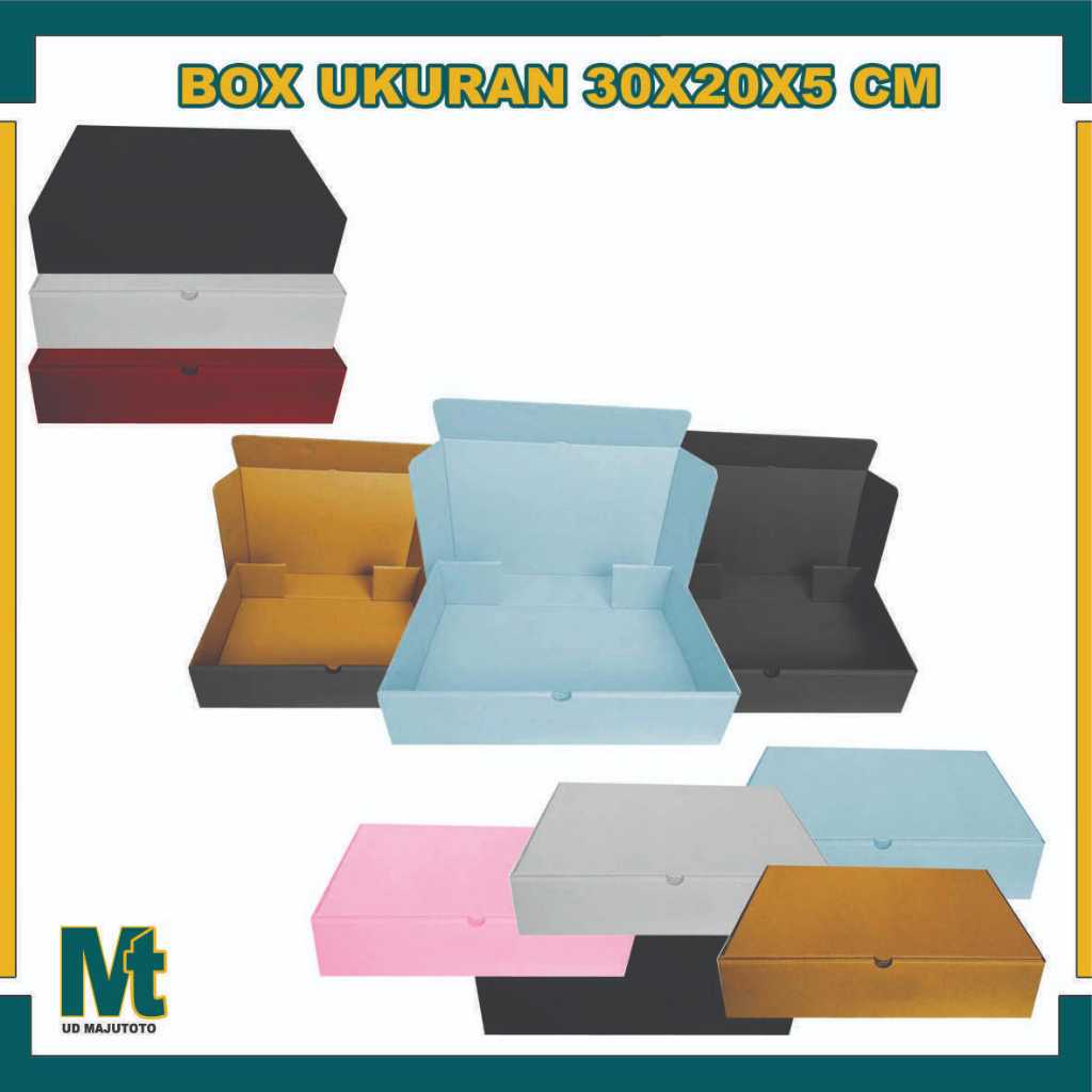 Box 30x20x5 Cm / Box Lipat Depan / 20X30X5 Cm / Box Lipat Samping / Box Hampers/Karton Polos/Kardus