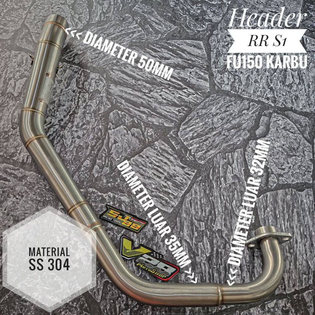 Knalpot SJ88 HEADER RR S1 / S2 / S3 SATRIA FU KARBU Pipa Leheran Original SJ-88 Racing Exhaust Ngacu
