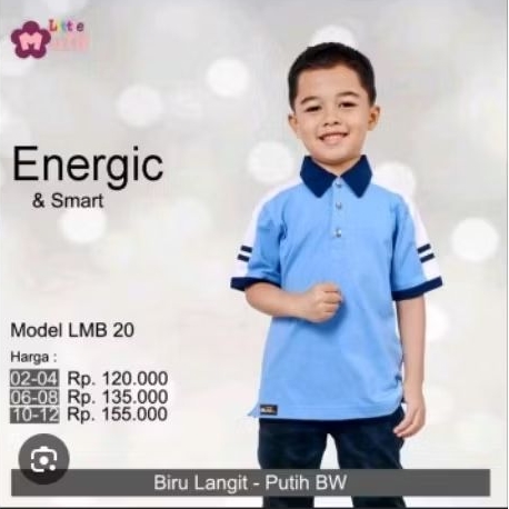 KOKO ANAK MUTIF LMB 020 biru langit bahan combet simpel