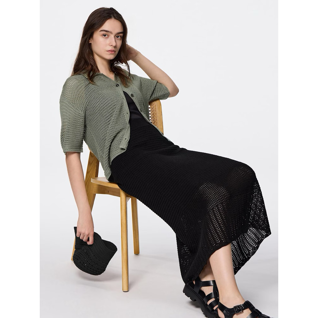KNIT SKIRT BY GU/UNIQLO | ROK KNIT JARING | ROK RAJUT KEPANG