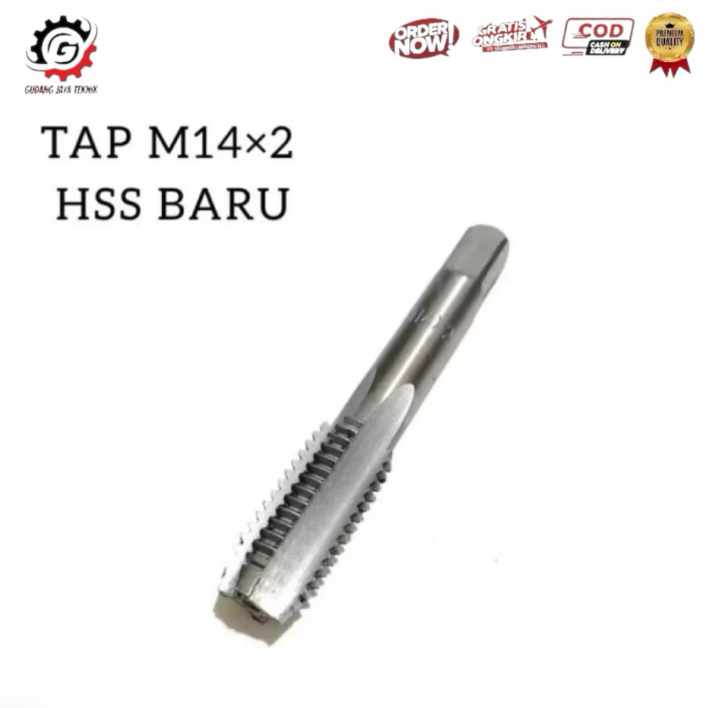 Tap Ulir Drat Baut 19 Kasar. M14 × 2 Hand Tap Tapping m14×2 HSS bukan yamawa osg guhring nachi