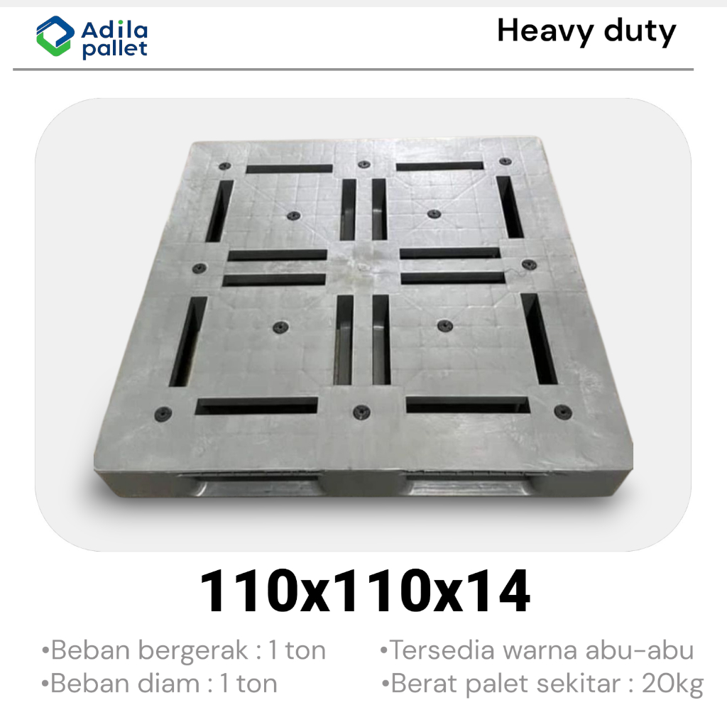 Pallet Plastik 110*110*15cm Wajid / Palet Plastik Flat