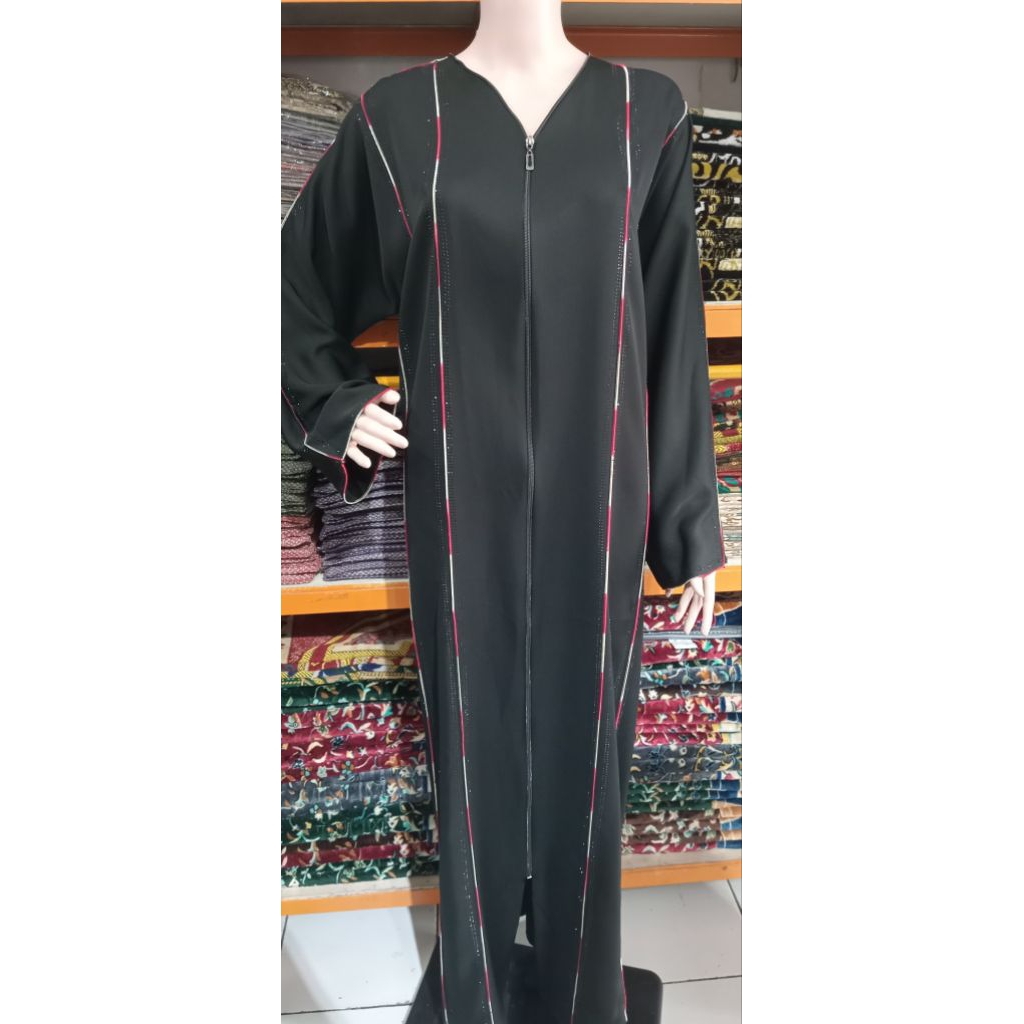 Abaya Hitam List Panjang