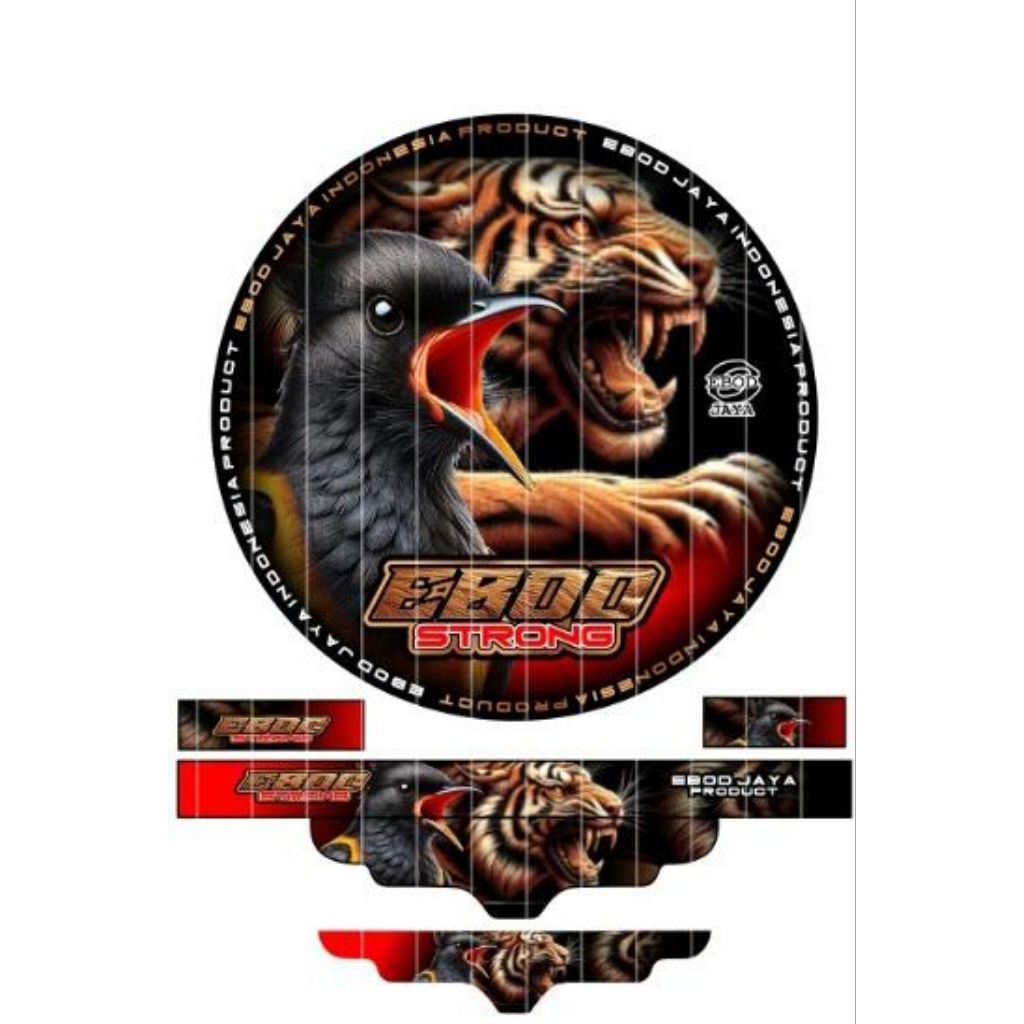 sticker decal sangkar murai Ebod jaya no2 motip ebodstong murai