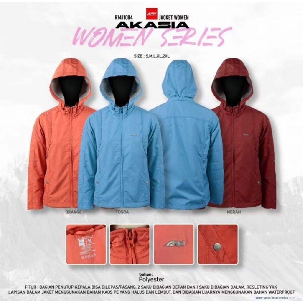 Jaket Gunung Pria Wanita AKASIA AREI OUTDOORGEAR - JAKET MENDAKI GUNUNG REI AKASIA TERACOTA
