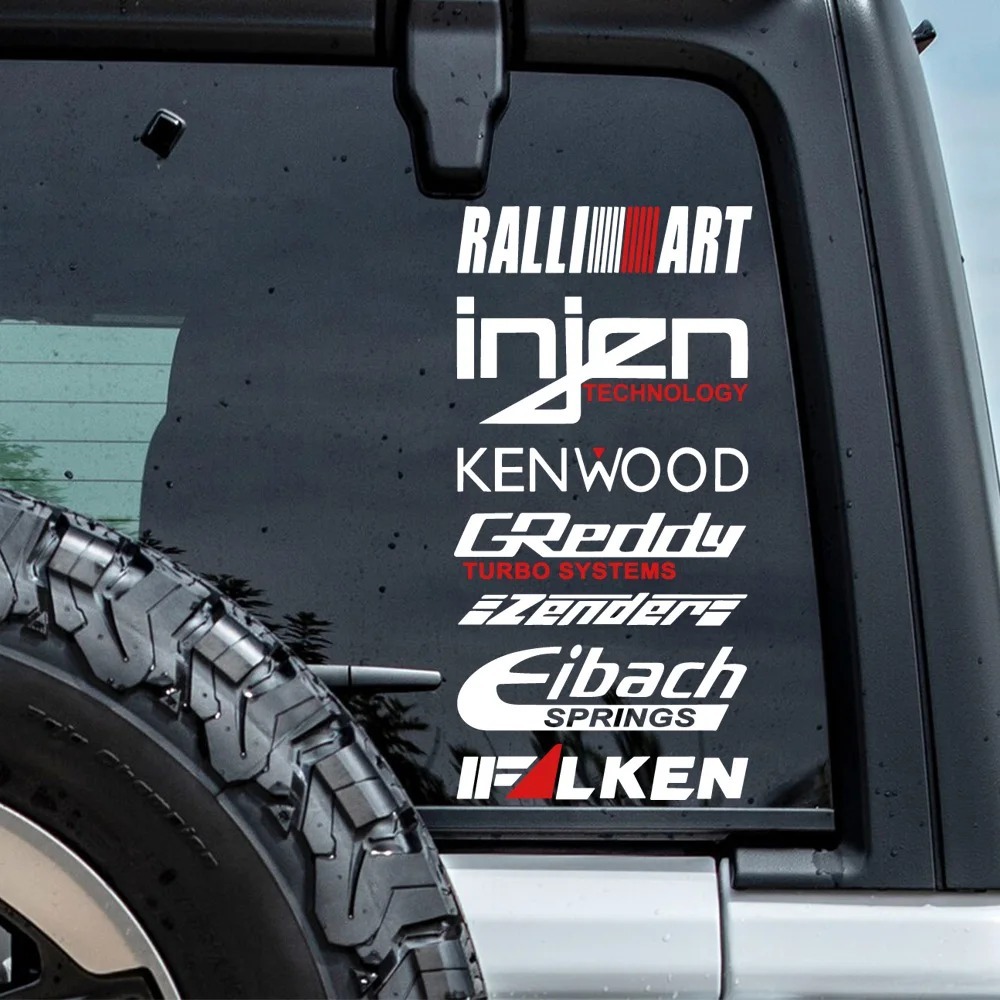 1 pc Stiker mobil romantis hitam merah dan putih merah Stiker Mobil di Mobil Stiker Vinyl Stiker Unt