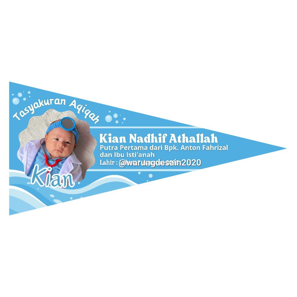 Bendera Aqiqah  - Bendera Tasyakuran Aqiqah Glossy