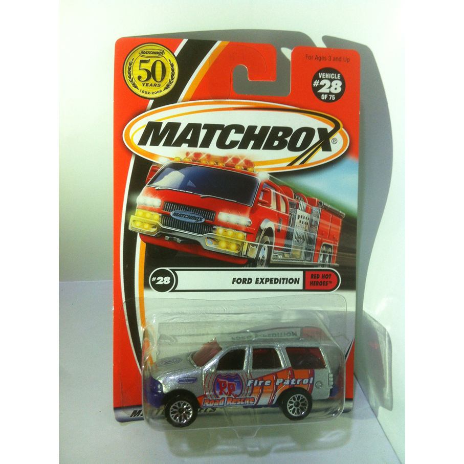 Matchbox. 2002 Red Hot Heroes - 28. Ford Expedition. USA CHASE 50 Logo by MATTEL
