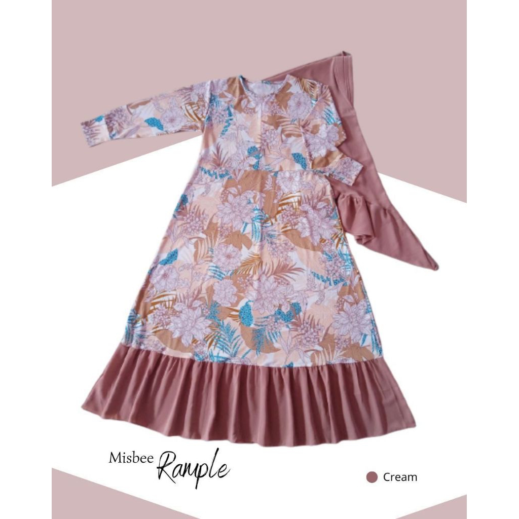 Gamis Misbee Muslimah Elegan Bahan Adem dan Jatuh