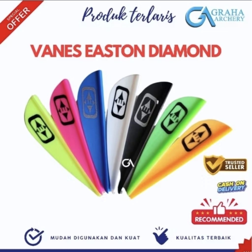 VANES EASTON DIAMOND IMPORT DARI USA | VANES ARROW | VANES ANAK PANAH | SAYAP ANAK PANAH | FLETCHING