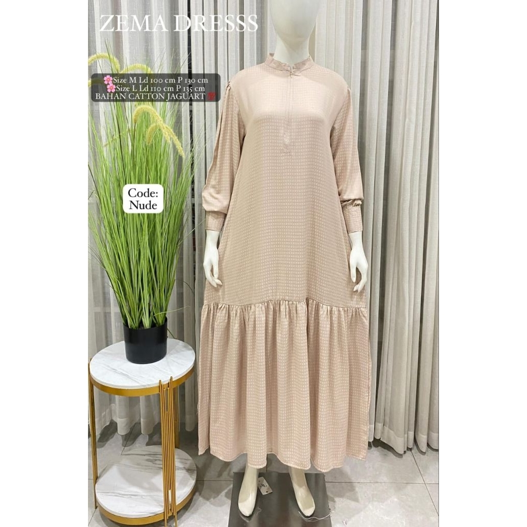 ZEMA DRESS BAHAN JAGUART BY 3POINT BOUTIQ 3 POINT