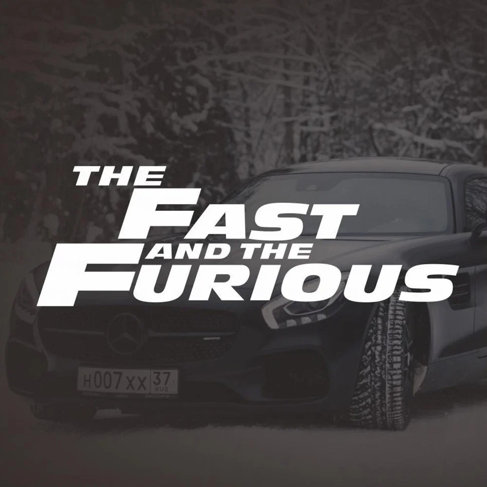 Stiker Mobil Fast And Furious Personalisasi Bahasa Inggris, Kaca Belakang, Stiker Dekorasi Helm Mobi