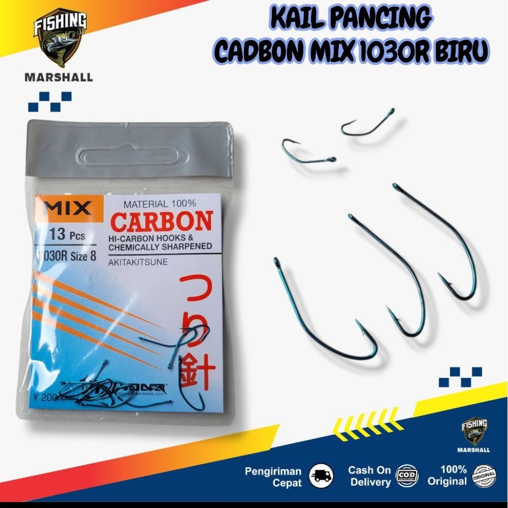 Mata Kail Pancing Carbon Mix Biru 1030R Kail Waderan