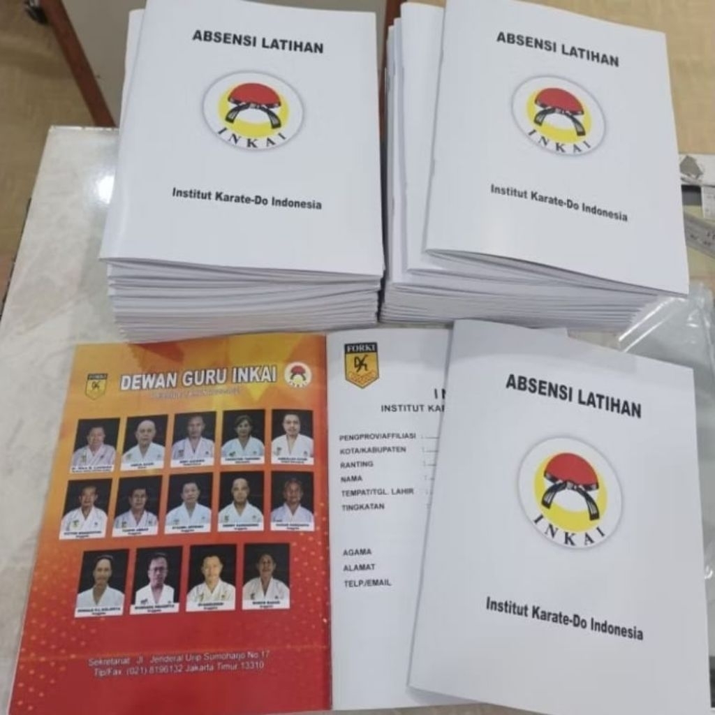 BUKU ABSENSI LATIHAN KARATE INKAI