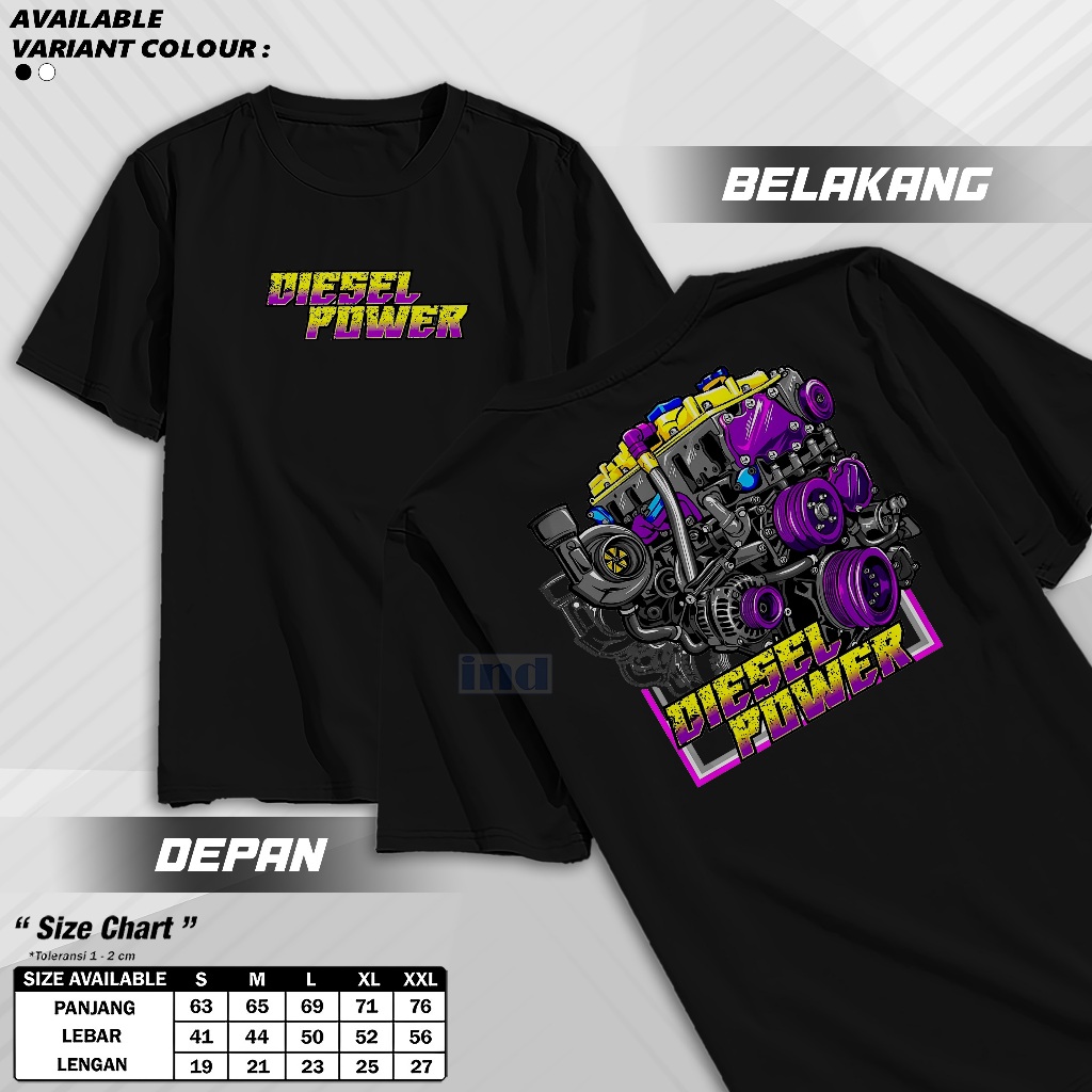 KAOS DIESEL TURBO TSHIRT DIESEL TURBO CUMI CUMI DIESEL POWER