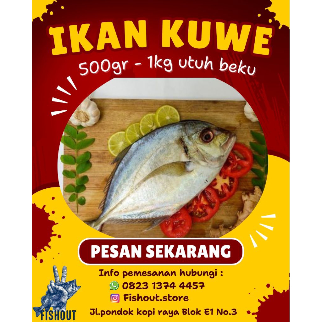 ikan kuwe utuh beku / frozen