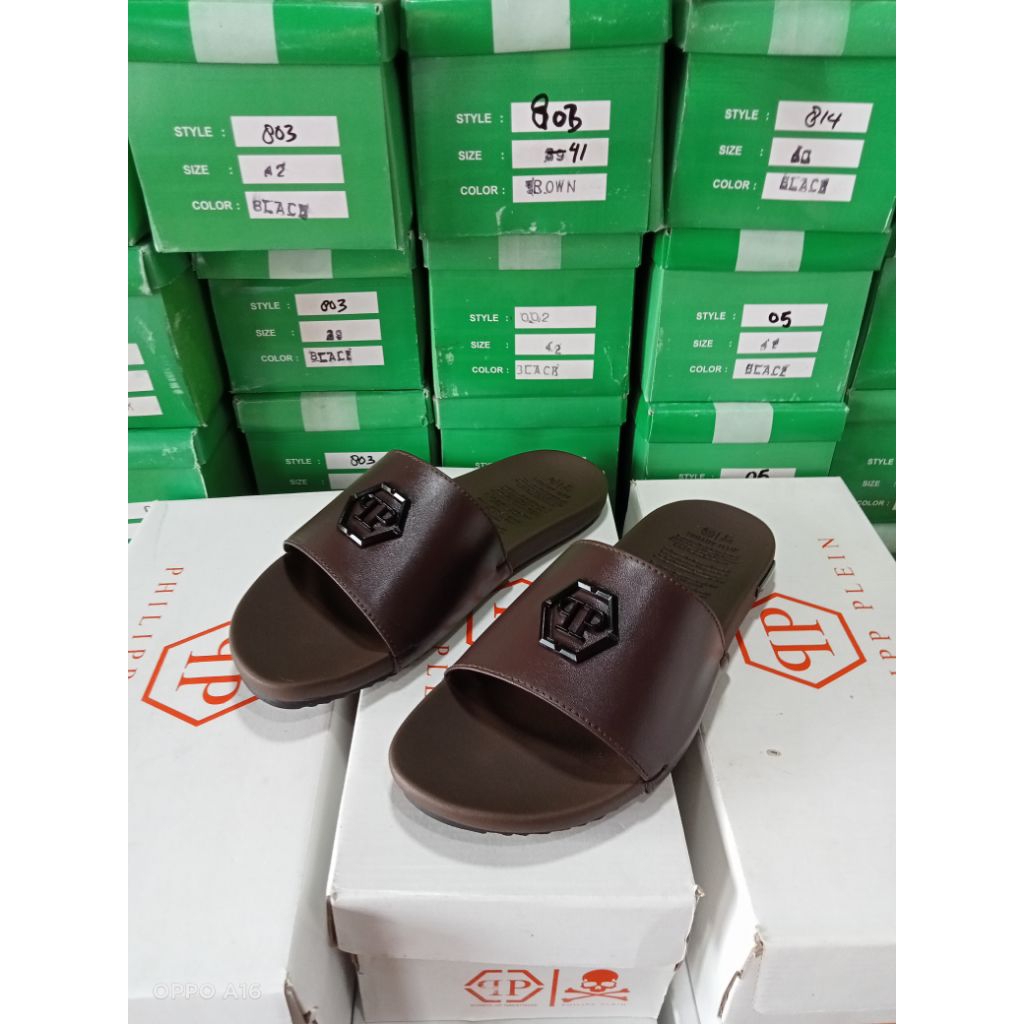sandal slop pria sendal philipp plein