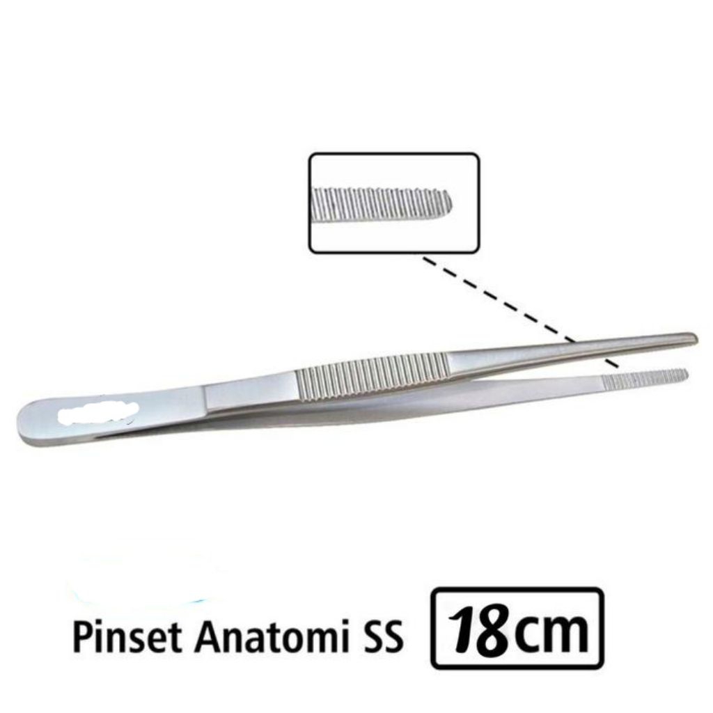 Tumb Dressing Forcep 18cm Marwa / Pinset Anatomis 18cm Marwa