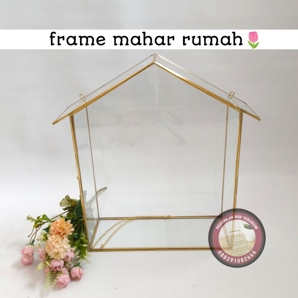 rumah mahar costum frame rumah 27x35x10 mahar pernikahan & lamaram cantik modern premium