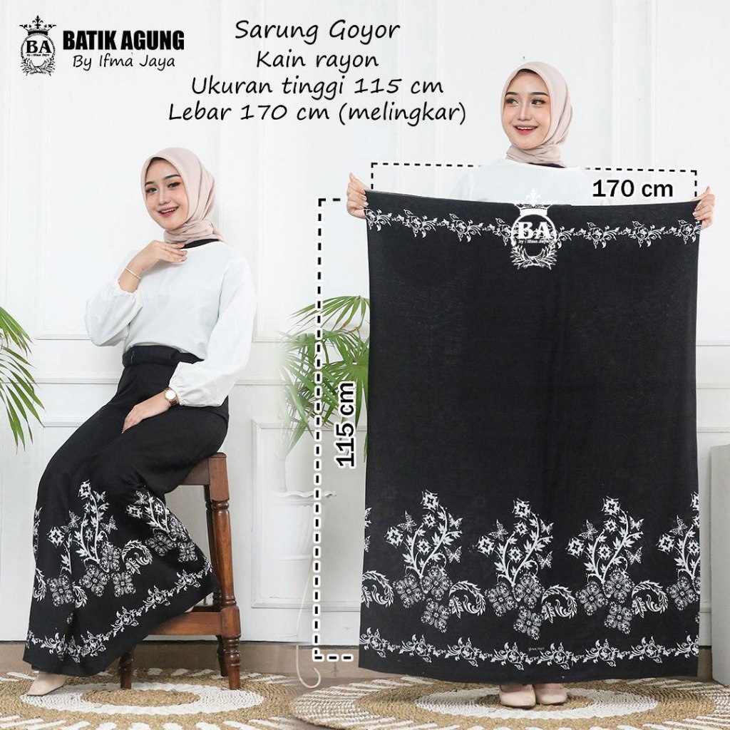 Sarung Batik Agung Wanita Adem Lembut Gloyor Sarung Batik Wanita Adem Lembut Rayon Gloyor Alang