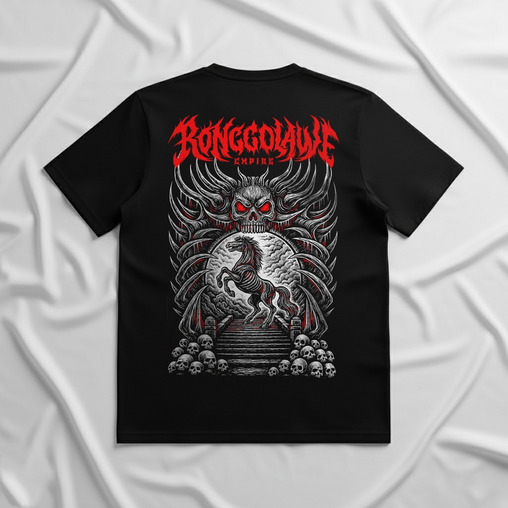 Kaos RONGGOLAWE empire SABLON MANUAL PLASTISOL katun combed 24s Original tshirt ronggolawe laskar