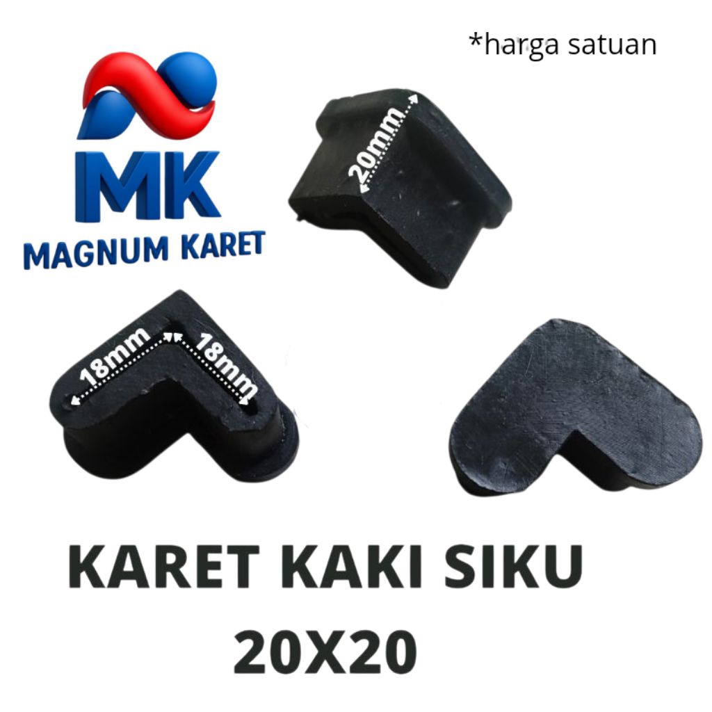 karet kaki siku 2x2/karet tapak kaki/karet alas kaki meja/kursi/rak