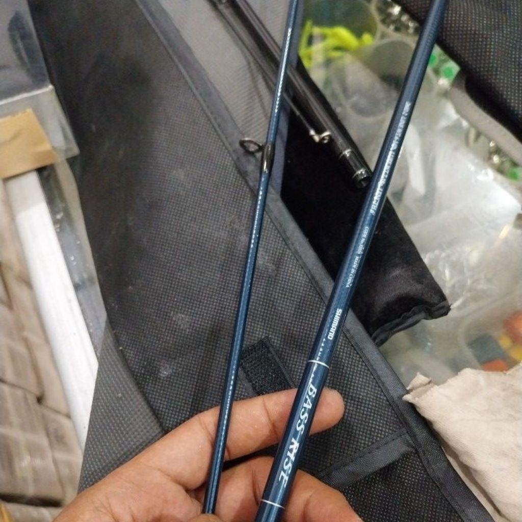 joran shimano bass rise 2602 lengkap sarung