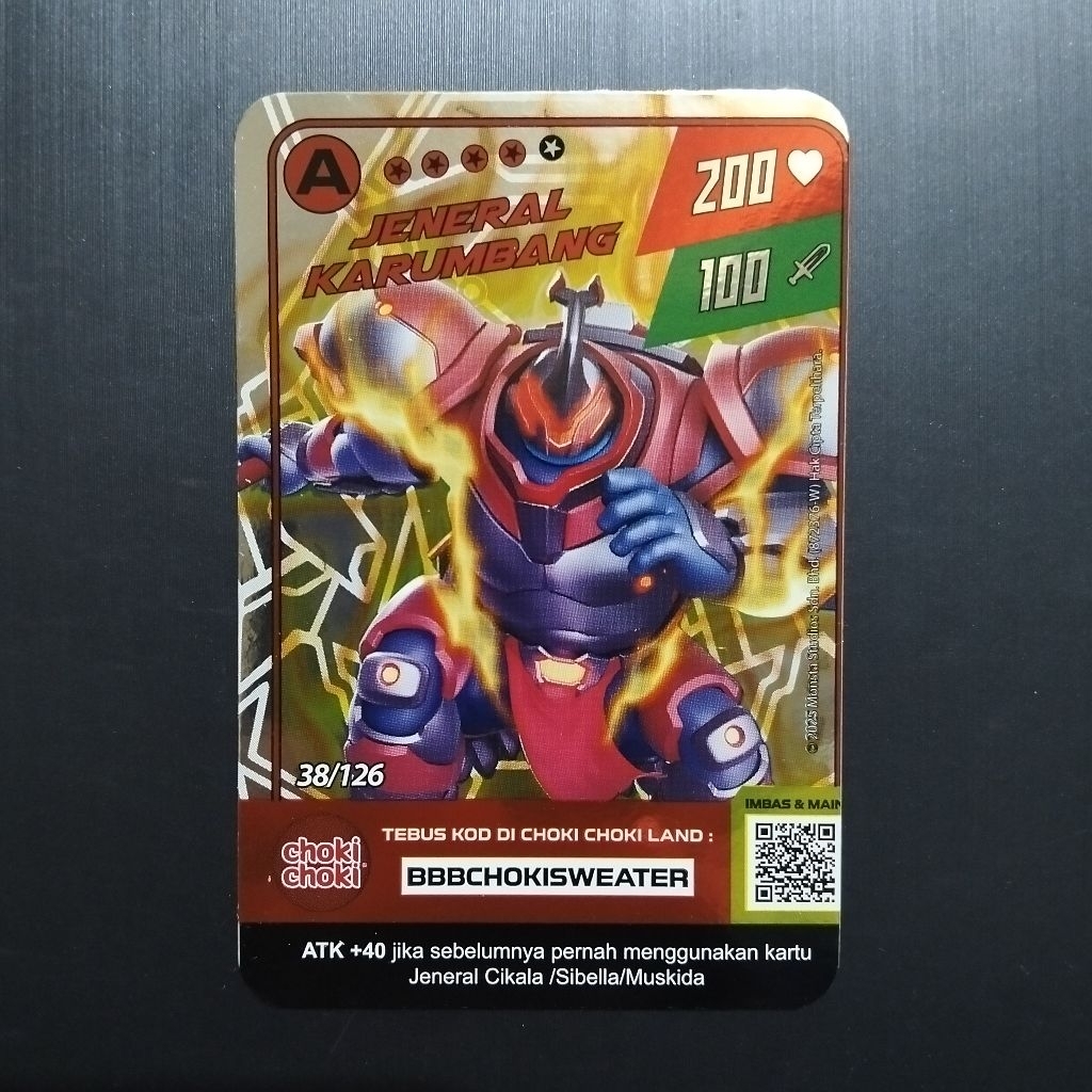 Monsta Galaxy Card | Jeneral Karumbang | Choki Choki 38/126
