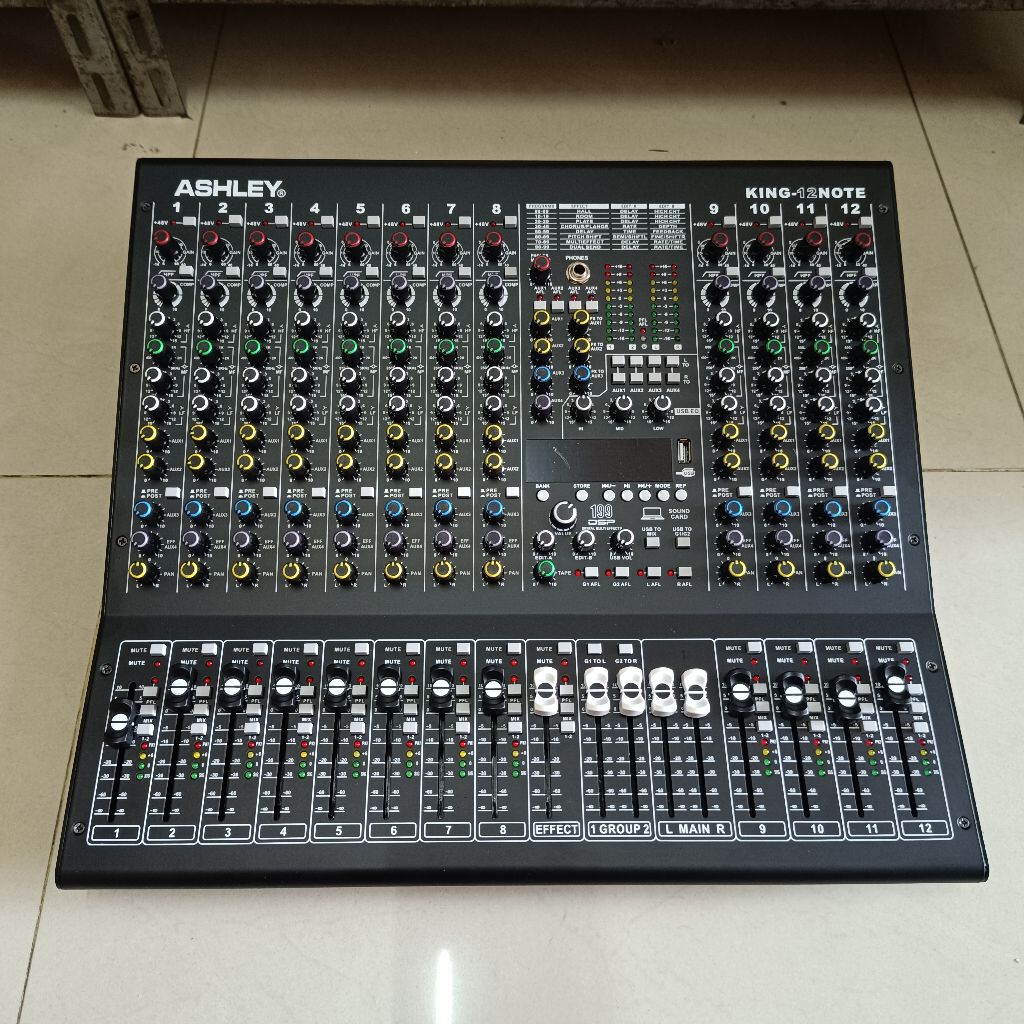 Mixer Ashley King Note 12 Original Mixer 12 channel Ashley King 12 Note Interface USB Bluetooth King